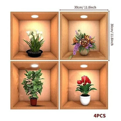 🎁2024 HOT SALE🎁-3D Removable Wall Decor Stickers (Set of 4)