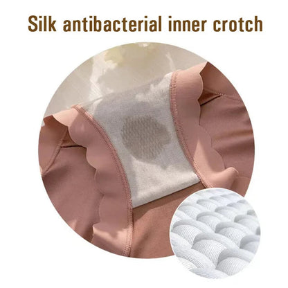 🔥PAY1 GET 3(3PACKS)⏰ PREMIUM SATIN ANTIBACTERIAL ICE SILK MOISTURE-ABSORBING PANTIES