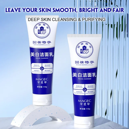Skin whitening facial cleanser