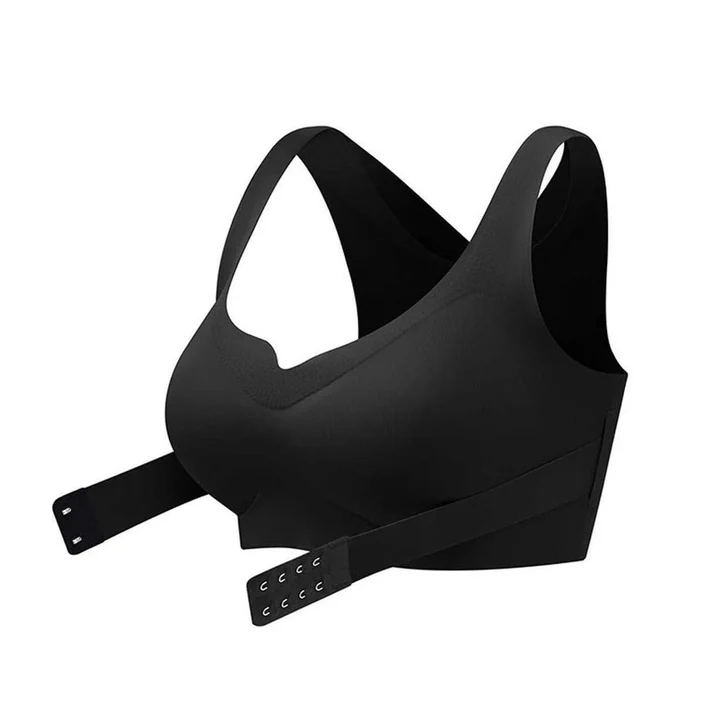 Womens Front Closure Seamless Back Support Posture Bra