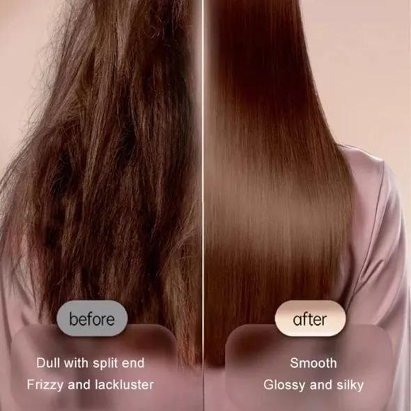 2 in 1 Hair curler and straightener brush