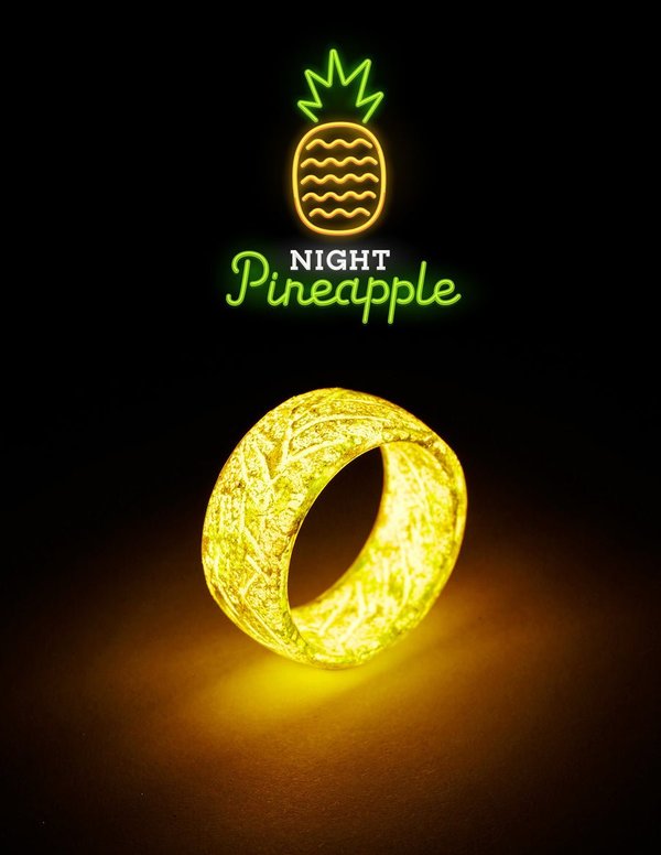 Luminous Rings Glowing In The Dark