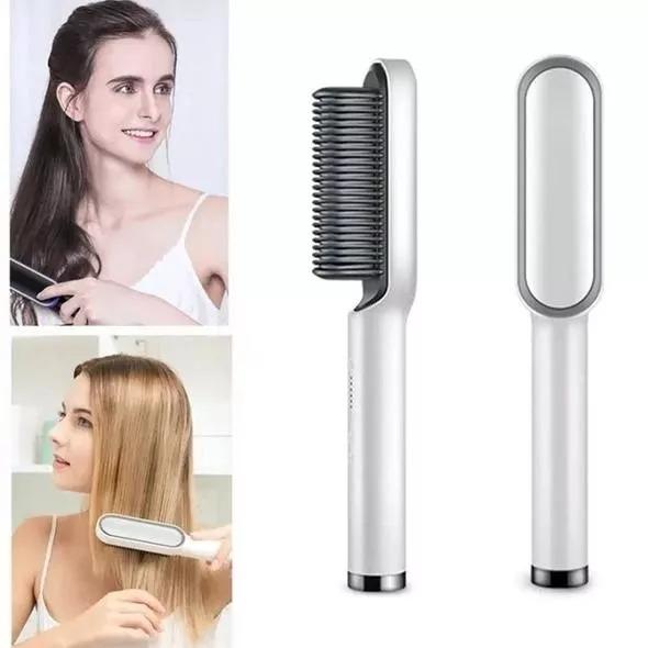 2 in 1 Hair curler and straightener brush