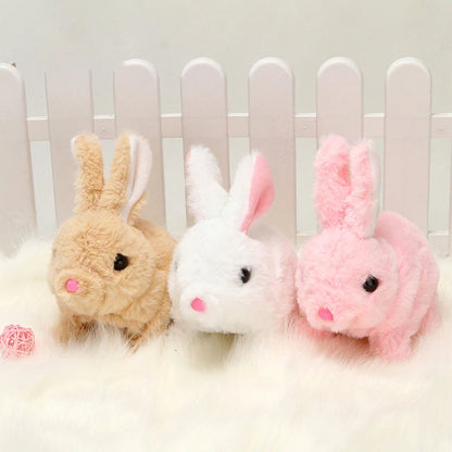 Electronic Walking Talking Rabbit Simulation Plush Doll Educational Toy