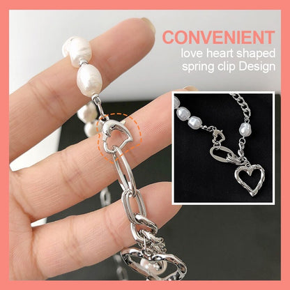 Vintage Baroque Pearl Heart Choker